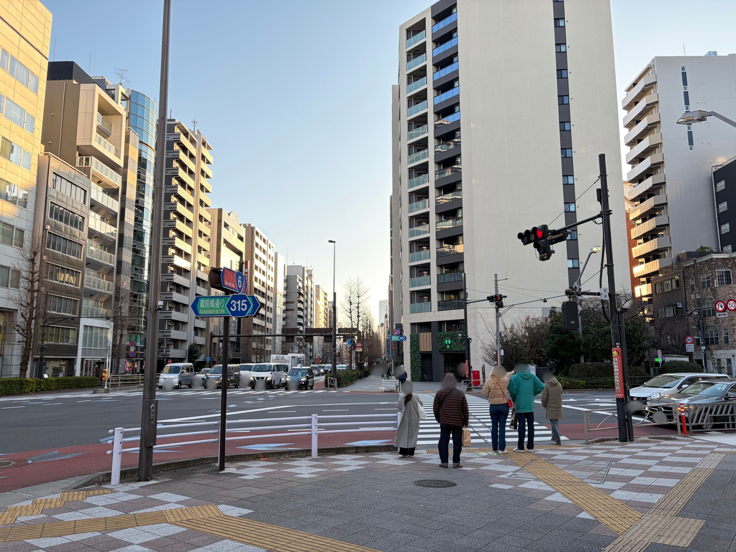 蔵前橋通りの交差点